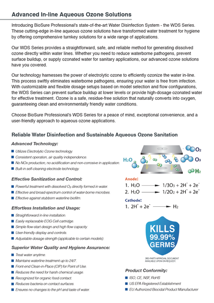 BioSure WDS1200BX – Professionelles Inline-Ozon-System (EOS7211-BX)